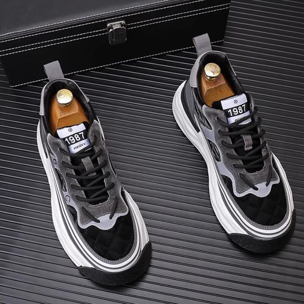 new designer white causal thick bottom height increasing flats shoes rock classic loafers walking sneakers zapatos sapat a23, Black
new designer white causal thick bottom height increasing flats shoes rock classic loafers walking sneakers zapatos sapat a23, Black