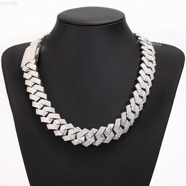 miami style heavy jewelry 22mm baguette moissanite with iced out plated gold custom name clasp cuban link chain with s925, Silver
miami style heavy jewelry 22mm baguette moissanite with iced out plated gold custom name clasp cuban link chain with s925, Silver