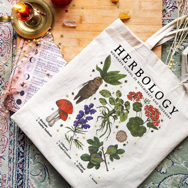 herbology plants tote bag, herbology tote bag, botanical , plant lover , gardening , gift for plant lover
herbology plants tote bag, herbology tote bag, botanical , plant lover , gardening , gift for plant lover
