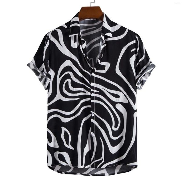 men's casual shirts mens black striped button down short sleeve hawaiian shirt men beach party holiday vacation clothing chemise homme, White;black
men's casual shirts mens black striped button down short sleeve hawaiian shirt men beach party holiday vacation clothing chemise homme, White;black
