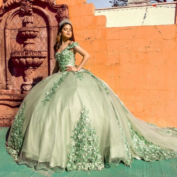 sage green glittering off-shoulder quinceanera dress 3dflower appliques crystal ball gown vestidos de 15 birthday party gowns, Blue;red
sage green glittering off-shoulder quinceanera dress 3dflower appliques crystal ball gown vestidos de 15 birthday party gowns, Blue;red