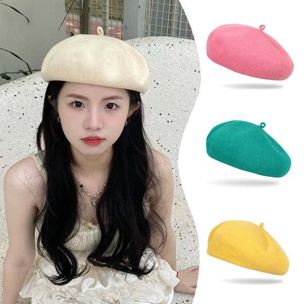 berets highquality knitted berets 2023 korean spring and summer big head corrugated widebrimmed painter hat elegant women's hats z0616, Blue;gray
berets highquality knitted berets 2023 korean spring and summer big head corrugated widebrimmed painter hat elegant women's hats z0616, Blue;gray