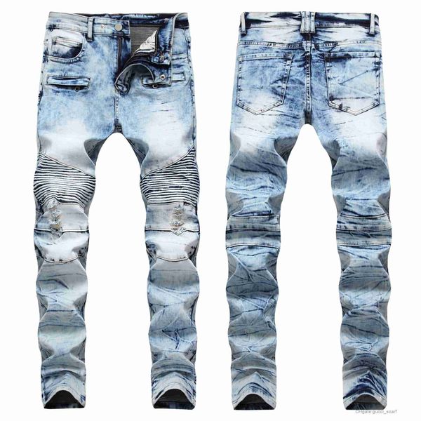 men's jeans wrinkle feet motorcycle pants for men with micro elastic small straight fit trendy and fashionable young popular, Blue
men's jeans wrinkle feet motorcycle pants for men with micro elastic small straight fit trendy and fashionable young popular, Blue