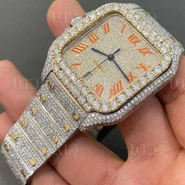 two tone customize iced out vvs moissanite diamond hip hop mechanical watch stainls steel wrist watch bust down watchx8hmaar0, Silver
two tone customize iced out vvs moissanite diamond hip hop mechanical watch stainls steel wrist watch bust down watchx8hmaar0, Silver