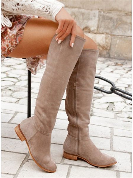 women boots2023 winter designer luxury faux suede low heel plus size casual women shoes classic round head lady high tube boots, Black
women boots2023 winter designer luxury faux suede low heel plus size casual women shoes classic round head lady high tube boots, Black