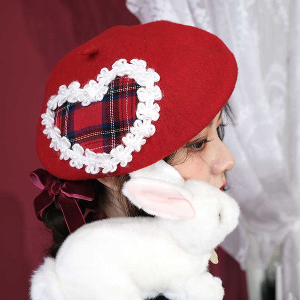 berets designer berets creative plaid love pearl wool japanese y2k hats for women autumn and winter korean sweet painter pumpkin hat z0616, Blue;gray
berets designer berets creative plaid love pearl wool japanese y2k hats for women autumn and winter korean sweet painter pumpkin hat z0616, Blue;gray