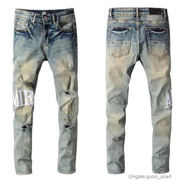 men's jeans new high street trendy brand distressed embroidery elastic slim fit slim-fit pants, Blue
men's jeans new high street trendy brand distressed embroidery elastic slim fit slim-fit pants, Blue