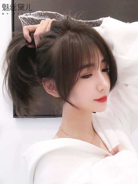 sky tree butterfly wig female film, of the head cover white hair make-up real hair full real human hair high skull bangs wig piece, Black
sky tree butterfly wig female film, of the head cover white hair make-up real hair full real human hair high skull bangs wig piece, Black