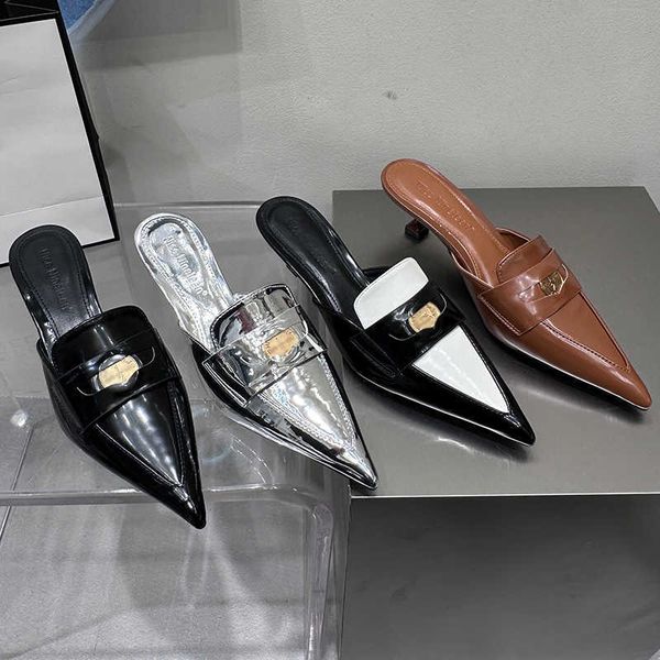 sandals ladies medium high heels shoes slides fashion metal female shallow footwear pointed toe pumps mules women 2023 230511, Black
sandals ladies medium high heels shoes slides fashion metal female shallow footwear pointed toe pumps mules women 2023 230511, Black