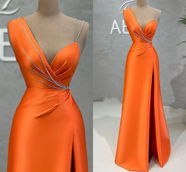 2023 new orange women evening formal dresses a-line one shoulder crystal silt satin prom pageant gowns robe de soiree, Black;red
2023 new orange women evening formal dresses a-line one shoulder crystal silt satin prom pageant gowns robe de soiree, Black;red