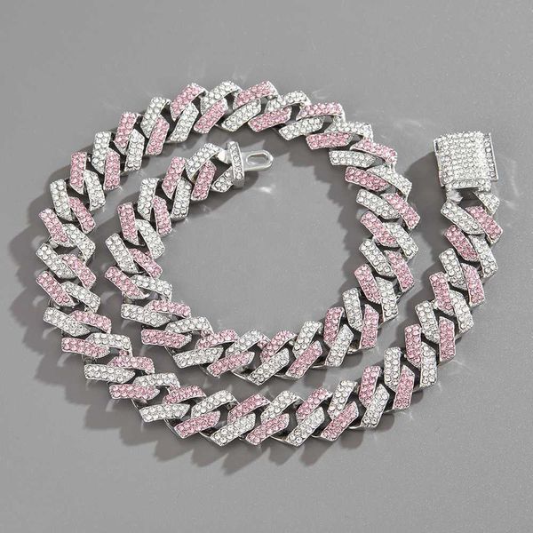 fashion jewelry pink blue cubic zirconia diamond hip hop cuban link chain necklace, Silver
fashion jewelry pink blue cubic zirconia diamond hip hop cuban link chain necklace, Silver