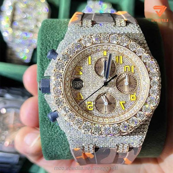 iced out diamond watch for men hip-hop moissanite jewelry date watch handmade mechanical leather watchnovh, Silver
iced out diamond watch for men hip-hop moissanite jewelry date watch handmade mechanical leather watchnovh, Silver