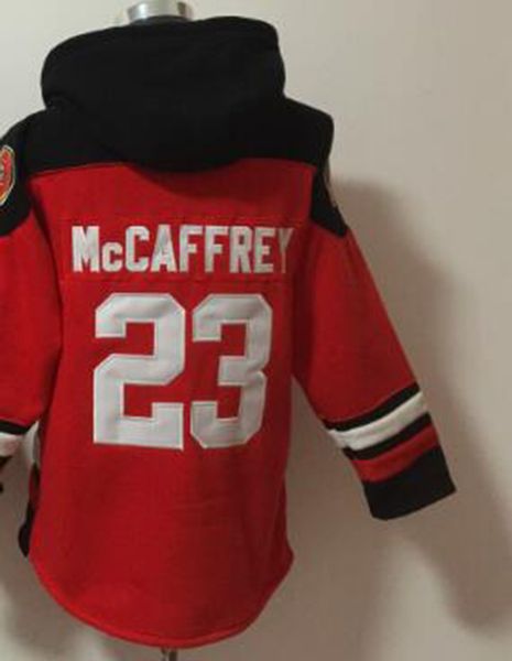 san francisco #23 christian mccaffrey fans hoodie american football pullover, Black