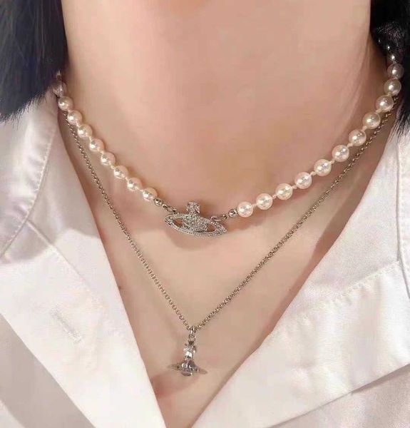 designer necklaces empress dowager saturn pearl necklace pins light luxury small crowd new women's sweater chain same style, Silver
designer necklaces empress dowager saturn pearl necklace pins light luxury small crowd new women's sweater chain same style, Silver