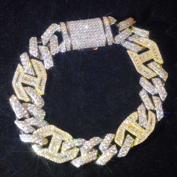 factory wholesale hip hop 925 silver 15mm chain baguette moissanite tow tones bracelets custom 10k 14k cuban link men jewelry
factory wholesale hip hop 925 silver 15mm chain baguette moissanite tow tones bracelets custom 10k 14k cuban link men jewelry