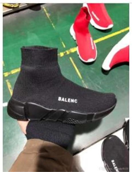 

designer men womens speed trainer sock boots socks boots casual shoes shoe runners runner sneakers size 36-45, Black