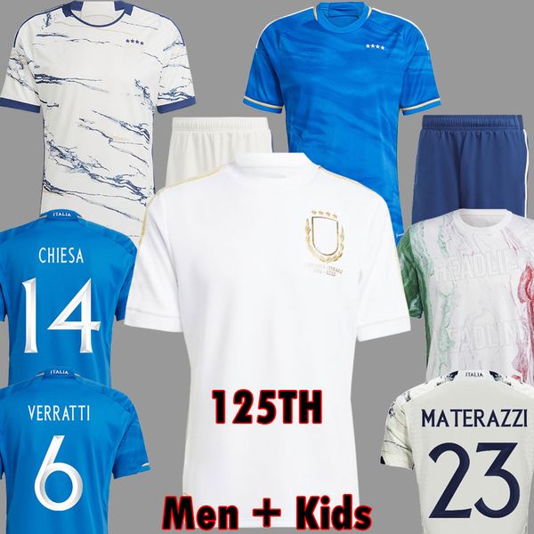 2023 125 year anniversary italys soccer jerseys 22 23 jorginho insigne verratti men kids kit chiesa barella finals chiellini pellegrini immo, Black;yellow
2023 125 year anniversary italys soccer jerseys 22 23 jorginho insigne verratti men kids kit chiesa barella finals chiellini pellegrini immo, Black;yellow