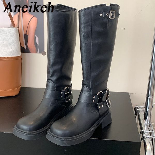 2023 brand faux suede mid calf long boots women spring/autumn metal decoration round head thick sole motorcycle boots, Black
2023 brand faux suede mid calf long boots women spring/autumn metal decoration round head thick sole motorcycle boots, Black