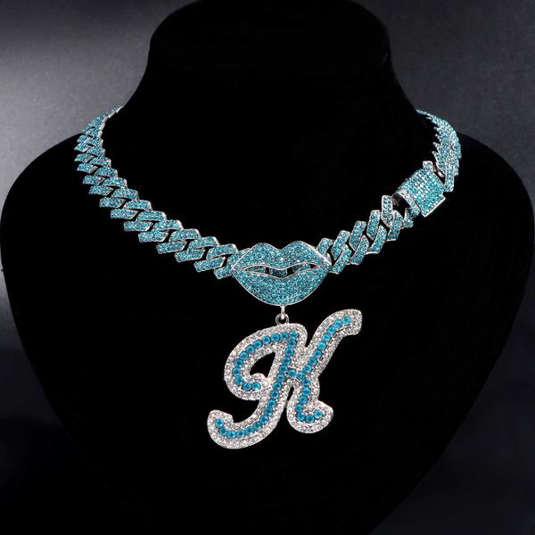 pendant necklaces hip hop blue rhinestone letter initials mouth necklace for women bling iced out cuban link chain jewelry gift 230613, Silver
pendant necklaces hip hop blue rhinestone letter initials mouth necklace for women bling iced out cuban link chain jewelry gift 230613, Silver