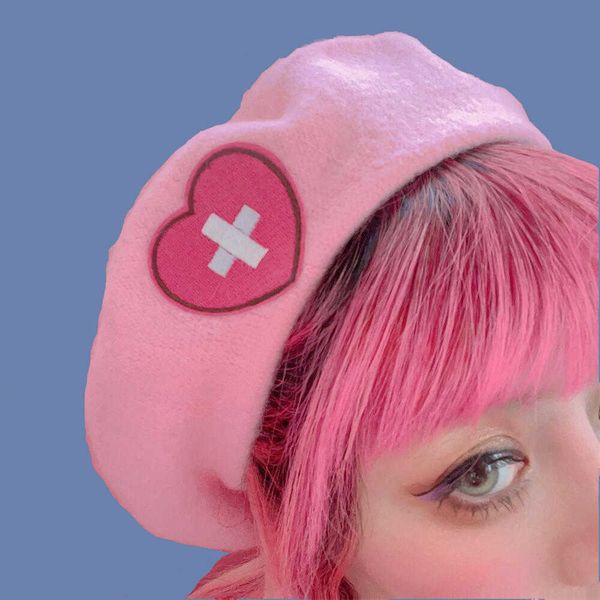 berets y2k pink girl beret japanese cute harajuku girl sweet heart love cross wool embroidery kawaii women hat lolita accessories z0616, Blue;gray
berets y2k pink girl beret japanese cute harajuku girl sweet heart love cross wool embroidery kawaii women hat lolita accessories z0616, Blue;gray
