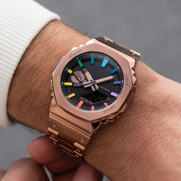 sports quartz digital watch original shock watch full function world time led automatic hand light alloy rainbow dial rose gold gm-b2100 oak, Slivery;golden
sports quartz digital watch original shock watch full function world time led automatic hand light alloy rainbow dial rose gold gm-b2100 oak, Slivery;golden