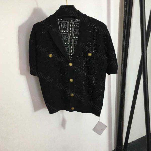 23ss womens designer clothing womens knits custom b letter gold button hollow-out letter short sleeve knitted cardigan womens clothes a1, White
23ss womens designer clothing womens knits custom b letter gold button hollow-out letter short sleeve knitted cardigan womens clothes a1, White