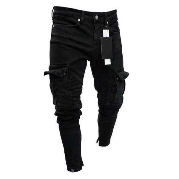 mens designer skinny black man jean biker destroyed frayed slim fit pocket cargo pencil pants plus size s-3xl fashion, Blue
mens designer skinny black man jean biker destroyed frayed slim fit pocket cargo pencil pants plus size s-3xl fashion, Blue