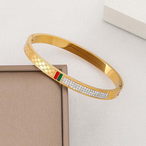 luxury brand stainless steel bangle bracelet red green enamel jewelry for women gift, Black
luxury brand stainless steel bangle bracelet red green enamel jewelry for women gift, Black