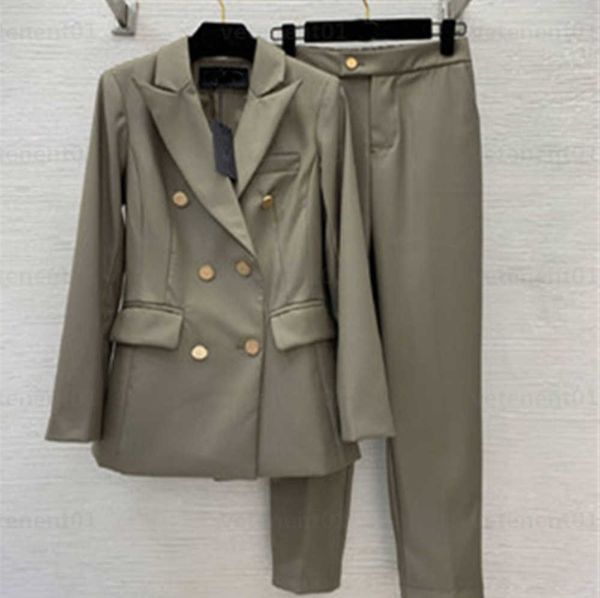 fashion professional two piece set womens double-breasted slim suit jacket mid-waist back elastic design small foot nine-point suit pants se, White
fashion professional two piece set womens double-breasted slim suit jacket mid-waist back elastic design small foot nine-point suit pants se, White