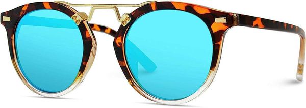 pro - polarized round retro mirror lens women's metal frame sunglasses 7mc8, White;black
pro - polarized round retro mirror lens women's metal frame sunglasses 7mc8, White;black