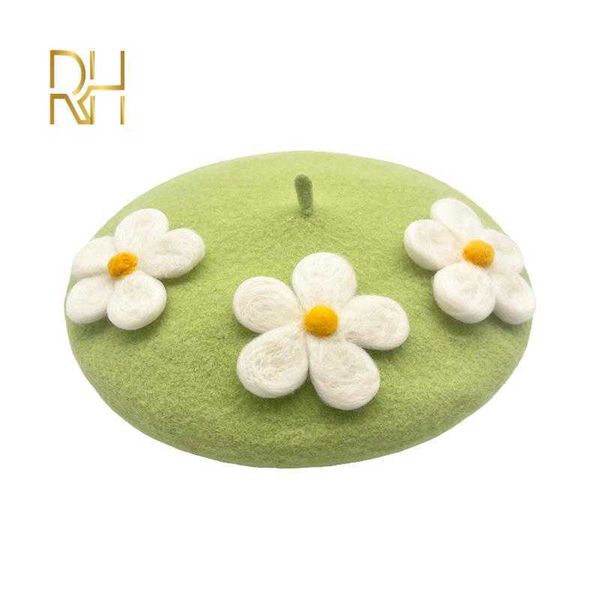 berets rh female cute fresh daisy flowers handmade wool felt berets gift colorful sweetie women beanie hat wholesale z0616, Blue;gray
berets rh female cute fresh daisy flowers handmade wool felt berets gift colorful sweetie women beanie hat wholesale z0616, Blue;gray