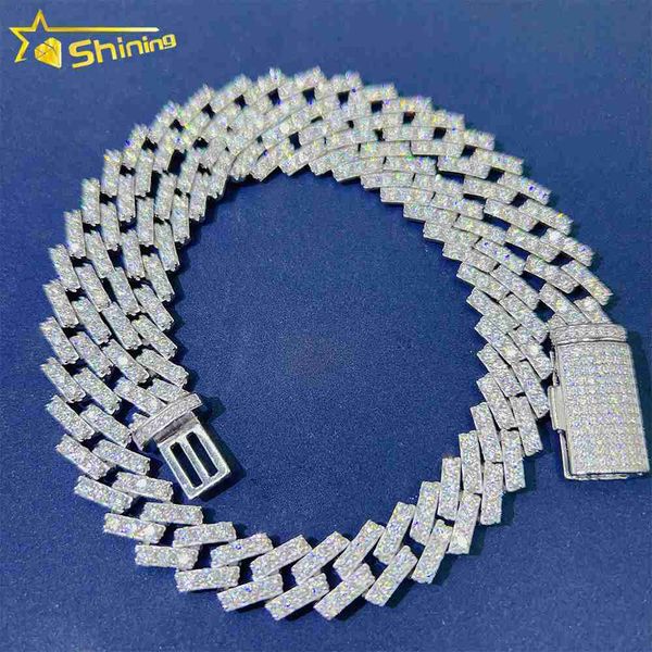13mm iced out cuban chain pass diamond tester moissanite hip hop jewelry, Silver
13mm iced out cuban chain pass diamond tester moissanite hip hop jewelry, Silver