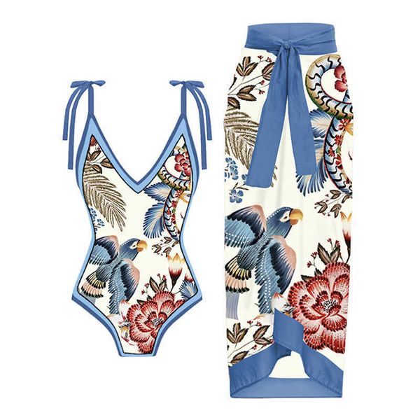 women's swimwear floral print onepiece swimwear covered skirt 2023 fashion vintage color block deep v laceup women's beach bikini, White;black
women's swimwear floral print onepiece swimwear covered skirt 2023 fashion vintage color block deep v laceup women's beach bikini, White;black