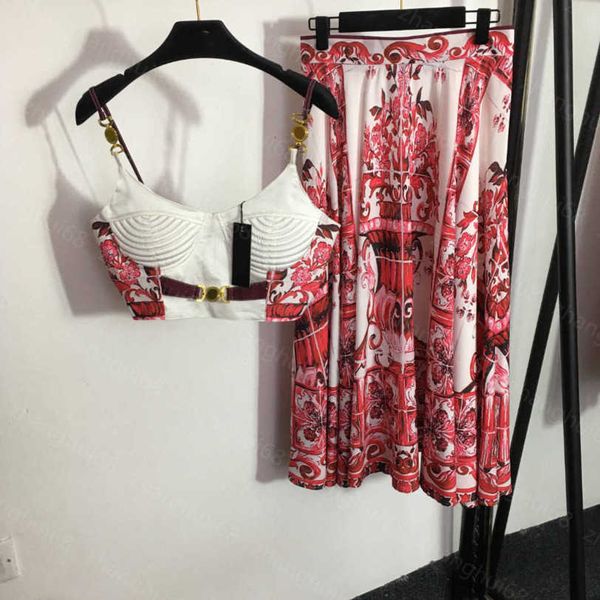 23ss skirt set womens designer clothing medusa halter vintage print high-waisted skirt sets womens clothing a1, White
23ss skirt set womens designer clothing medusa halter vintage print high-waisted skirt sets womens clothing a1, White