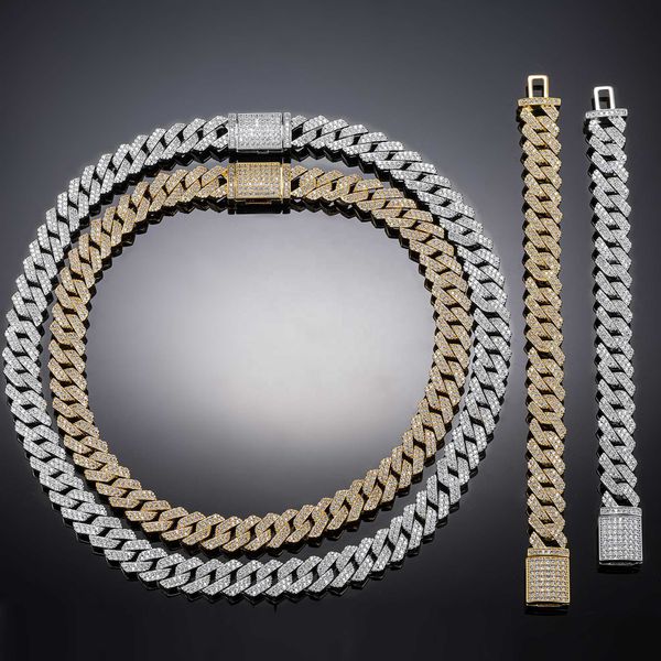 men hip hop jewelry 14mm necklaces iced out cz prong 16 inch cuban link chain bracelet necklace, Silver
men hip hop jewelry 14mm necklaces iced out cz prong 16 inch cuban link chain bracelet necklace, Silver