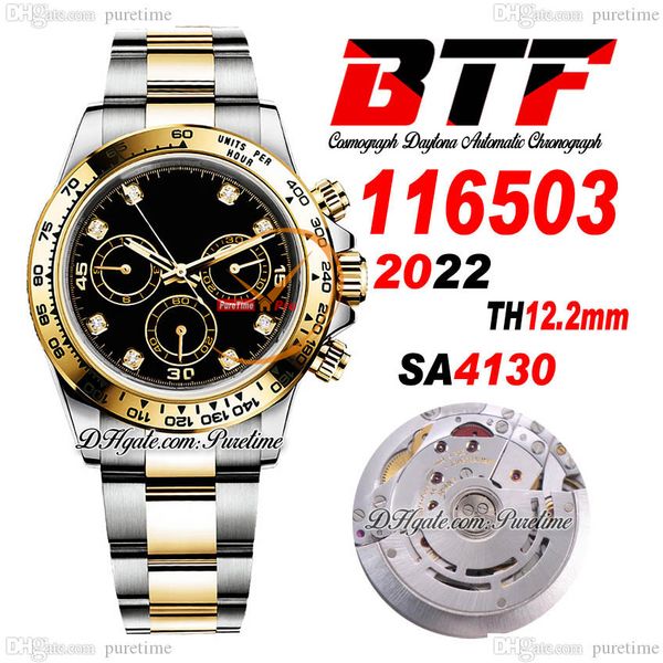 btf better sa4130 automatic chronograph mens watch two tone yellow gold black diamond 904l oystersteel bracelet super edition th 12.2mm relo, Slivery;brown
btf better sa4130 automatic chronograph mens watch two tone yellow gold black diamond 904l oystersteel bracelet super edition th 12.2mm relo, Slivery;brown