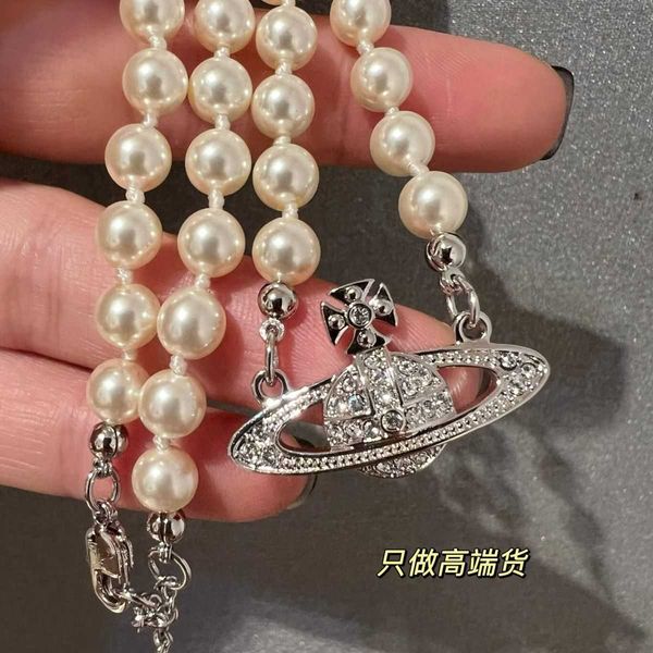 designer necklaces saturn pearl necklace with and light luxury choker collar neckchain, Silver
designer necklaces saturn pearl necklace with and light luxury choker collar neckchain, Silver