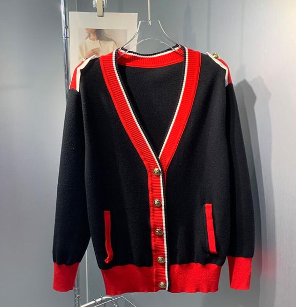women's sweaters 2023 autumn new v-neck platform women's sweater women's knitted cardigan coat, White;black
women's sweaters 2023 autumn new v-neck platform women's sweater women's knitted cardigan coat, White;black
