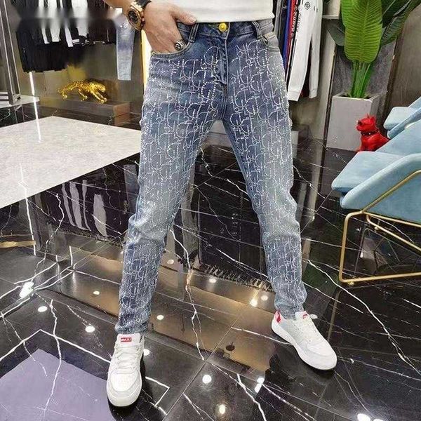 luxury full rhinestone men's jeans fashion heavy process male tight pencil pants all season wear trend high-quality man denim trousers, Blue
luxury full rhinestone men's jeans fashion heavy process male tight pencil pants all season wear trend high-quality man denim trousers, Blue