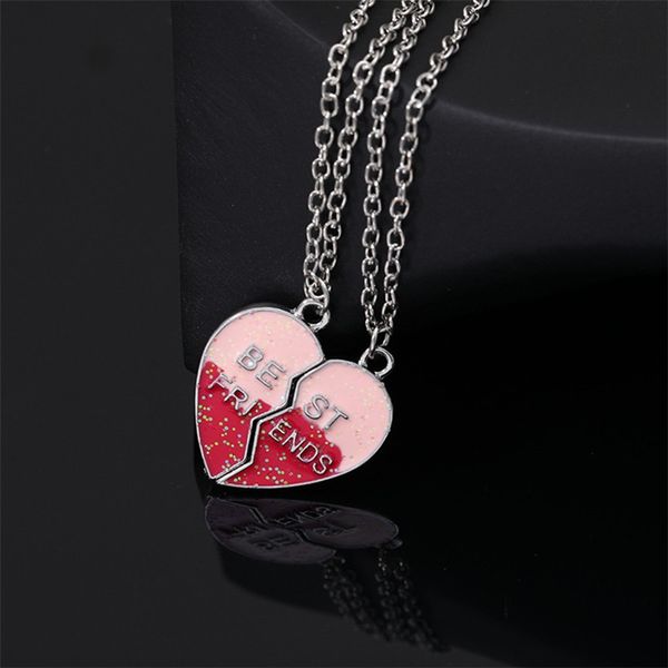 sweet 2pcs/set red pink friend heart pendants designer necklace for children girls silver plated link chain choker alloy bff friendshjip nec
sweet 2pcs/set red pink friend heart pendants designer necklace for children girls silver plated link chain choker alloy bff friendshjip nec