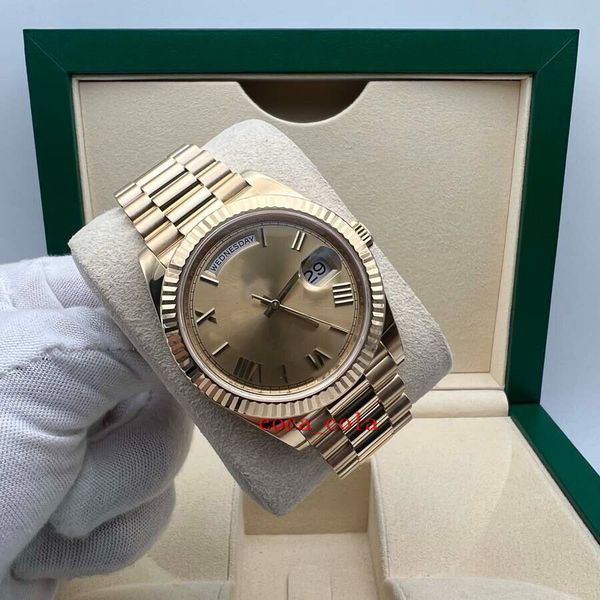 bp factory maker mint" day-date 40 228238 fluted bezel champagne dial sapphire automatic waterproof fashion men's watch, Slivery;brown
bp factory maker mint" day-date 40 228238 fluted bezel champagne dial sapphire automatic waterproof fashion men's watch, Slivery;brown