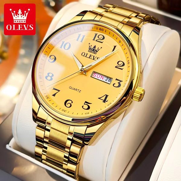 olevs quartz men's watch steel band calendar trend men's watch 40mm, Slivery;brown
olevs quartz men's watch steel band calendar trend men's watch 40mm, Slivery;brown