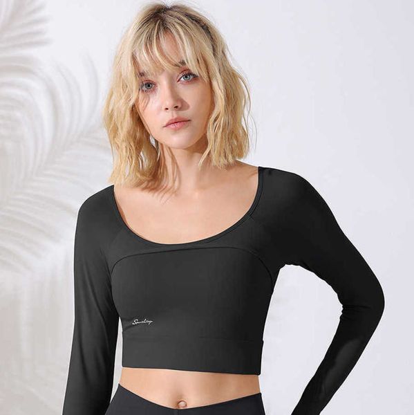 designer lululemens t shirt original yoga suit with chest pads tight fit umbilical stripe sports running fitness training quick drying t-shi, White
designer lululemens t shirt original yoga suit with chest pads tight fit umbilical stripe sports running fitness training quick drying t-shi, White