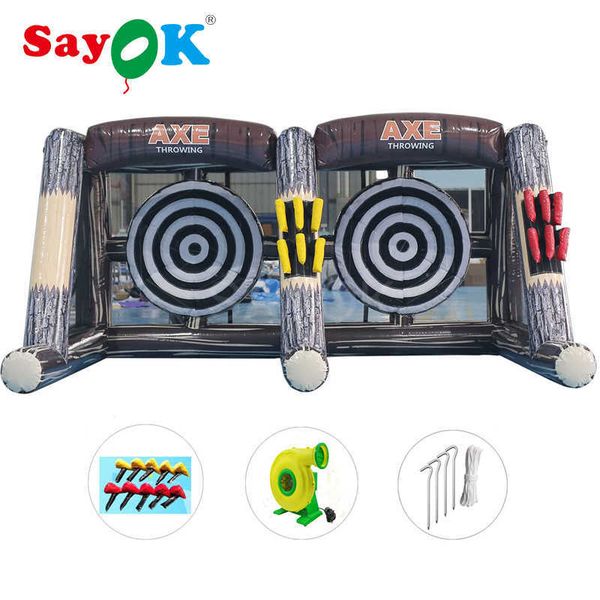 5x3x2.5mh pvc inflatable axe throwing game inflatable soccer football shooting board with air blower and axes for events
5x3x2.5mh pvc inflatable axe throwing game inflatable soccer football shooting board with air blower and axes for events