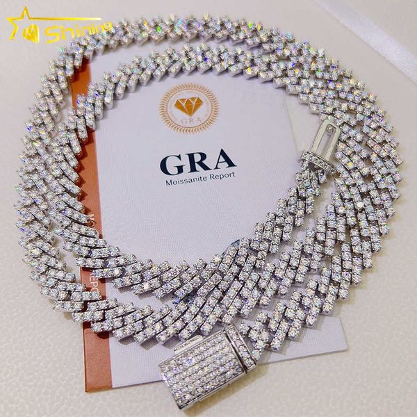 hip hop jewelry 13mm cuban chain necklace gold plated iced out d moissanite diamond cuban link, Silver
hip hop jewelry 13mm cuban chain necklace gold plated iced out d moissanite diamond cuban link, Silver