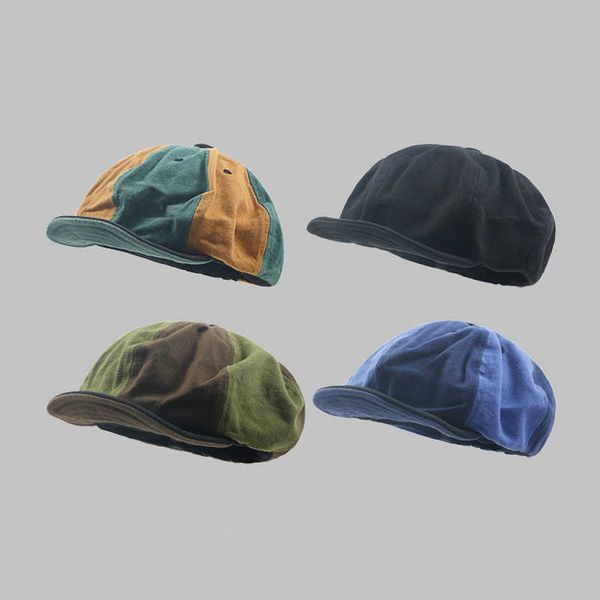 berets japanese color matching retro newsboy hats softbrimmed pumpkin berets cool boy personalized washed cotton octagonal cap z0616, Blue;gray
berets japanese color matching retro newsboy hats softbrimmed pumpkin berets cool boy personalized washed cotton octagonal cap z0616, Blue;gray
