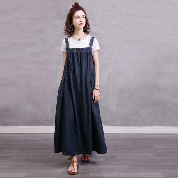 2023 summer new item loose sling skirt vintage simple loose large size mid length strap dress a82271, Black;gray
2023 summer new item loose sling skirt vintage simple loose large size mid length strap dress a82271, Black;gray