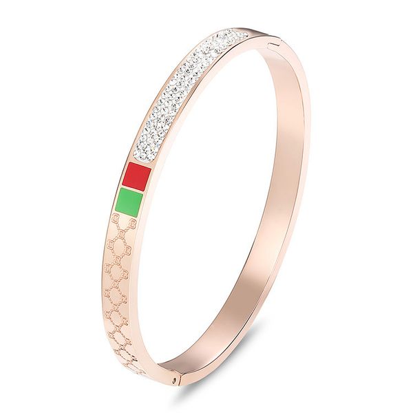 classic design stainless steel bangle bracelet red green enamel jewelry for women gift, Black
classic design stainless steel bangle bracelet red green enamel jewelry for women gift, Black