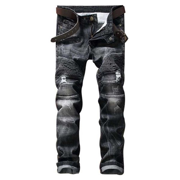 men's jeans denim men european and american trend folds fashion straight hip hop pants brand four season, Blue
men's jeans denim men european and american trend folds fashion straight hip hop pants brand four season, Blue