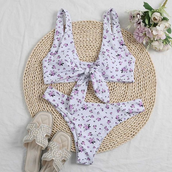 designer swimwear fashion tie bowknot bikinis purple flower print thong swimwear set two pieces swim suits brazilian padded bandeau summer c, White;black
designer swimwear fashion tie bowknot bikinis purple flower print thong swimwear set two pieces swim suits brazilian padded bandeau summer c, White;black